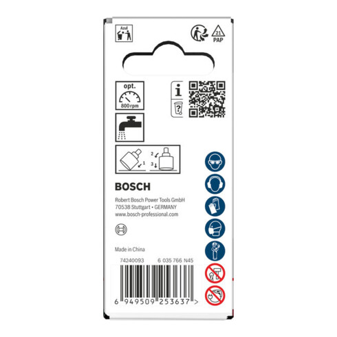 Bosch Sega a tazza per piastrelle con supporto, 35 x 40 mm