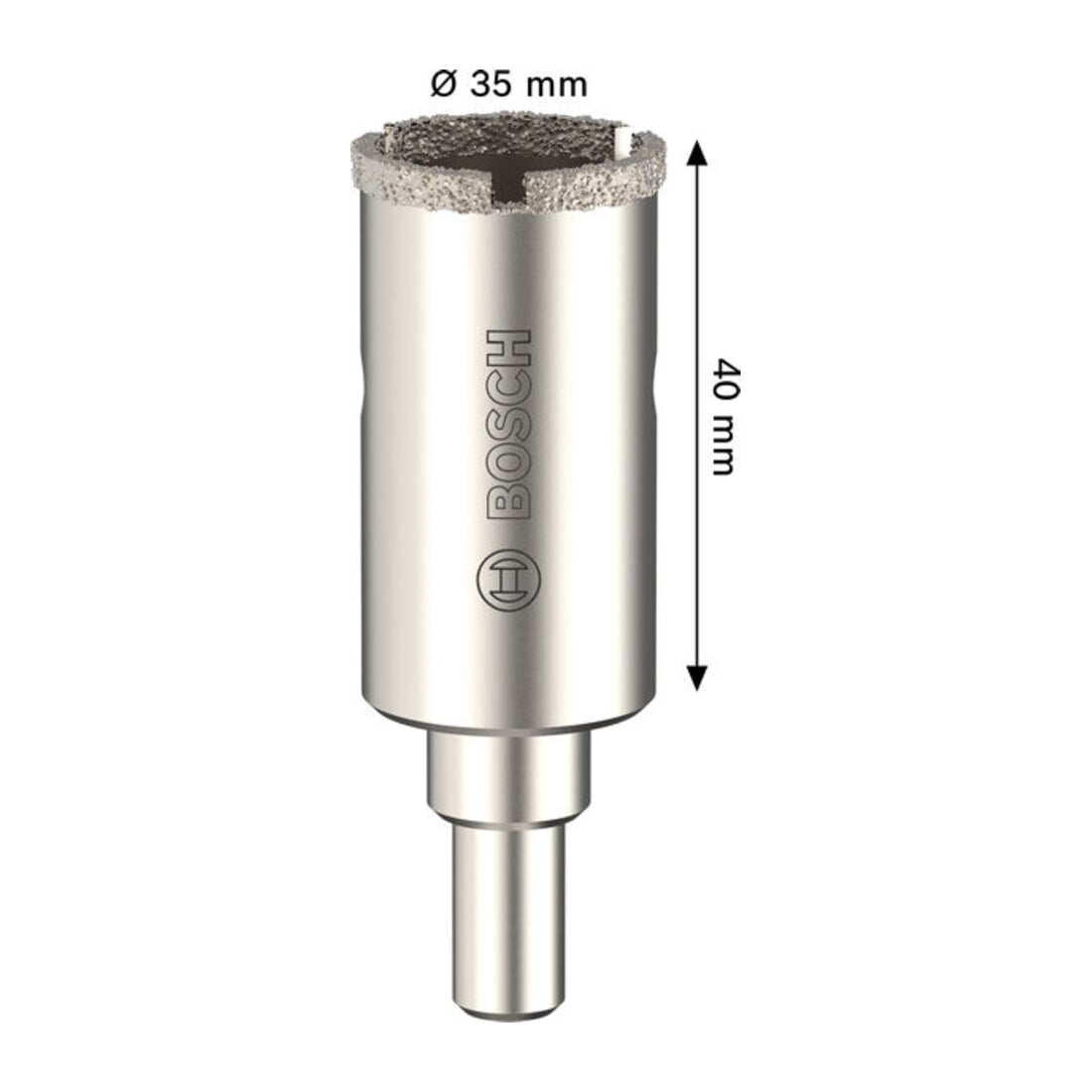 Bosch Sega a tazza per piastrelle con supporto, 35 x 40 mm