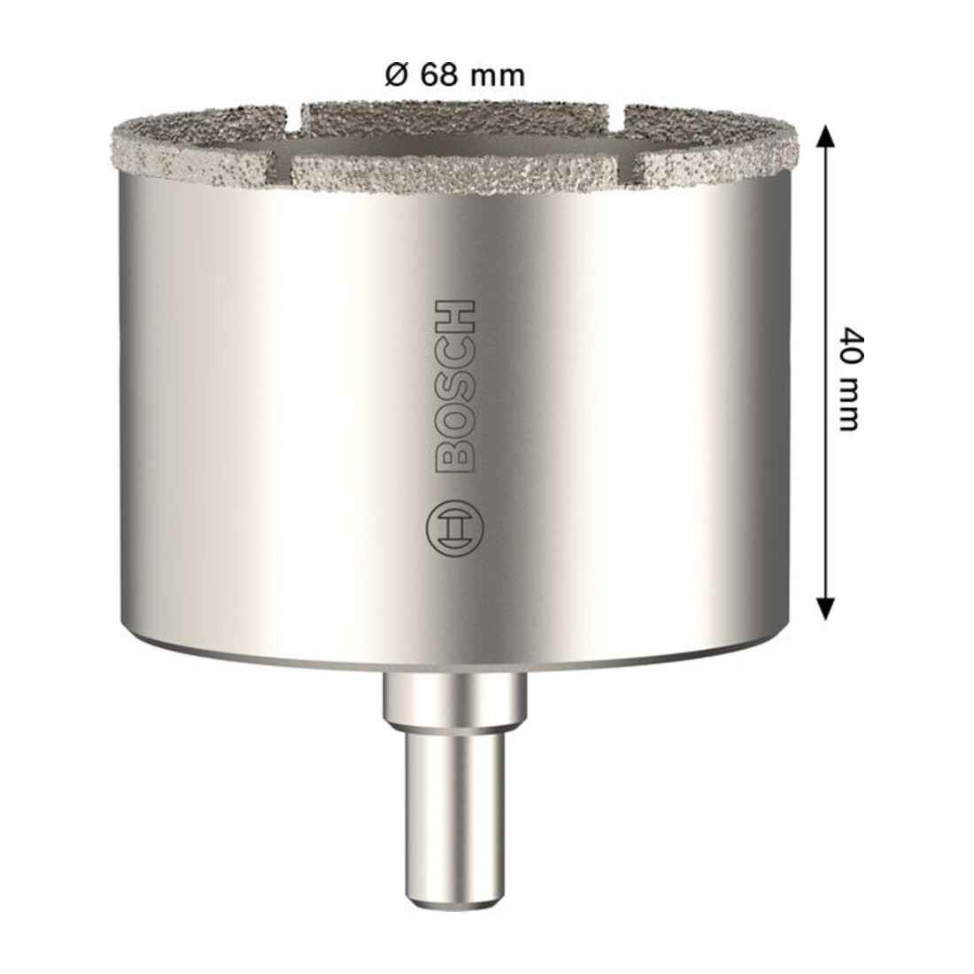 Bosch Sega a tazza per piastrelle con supporto, 68 x 40 mm