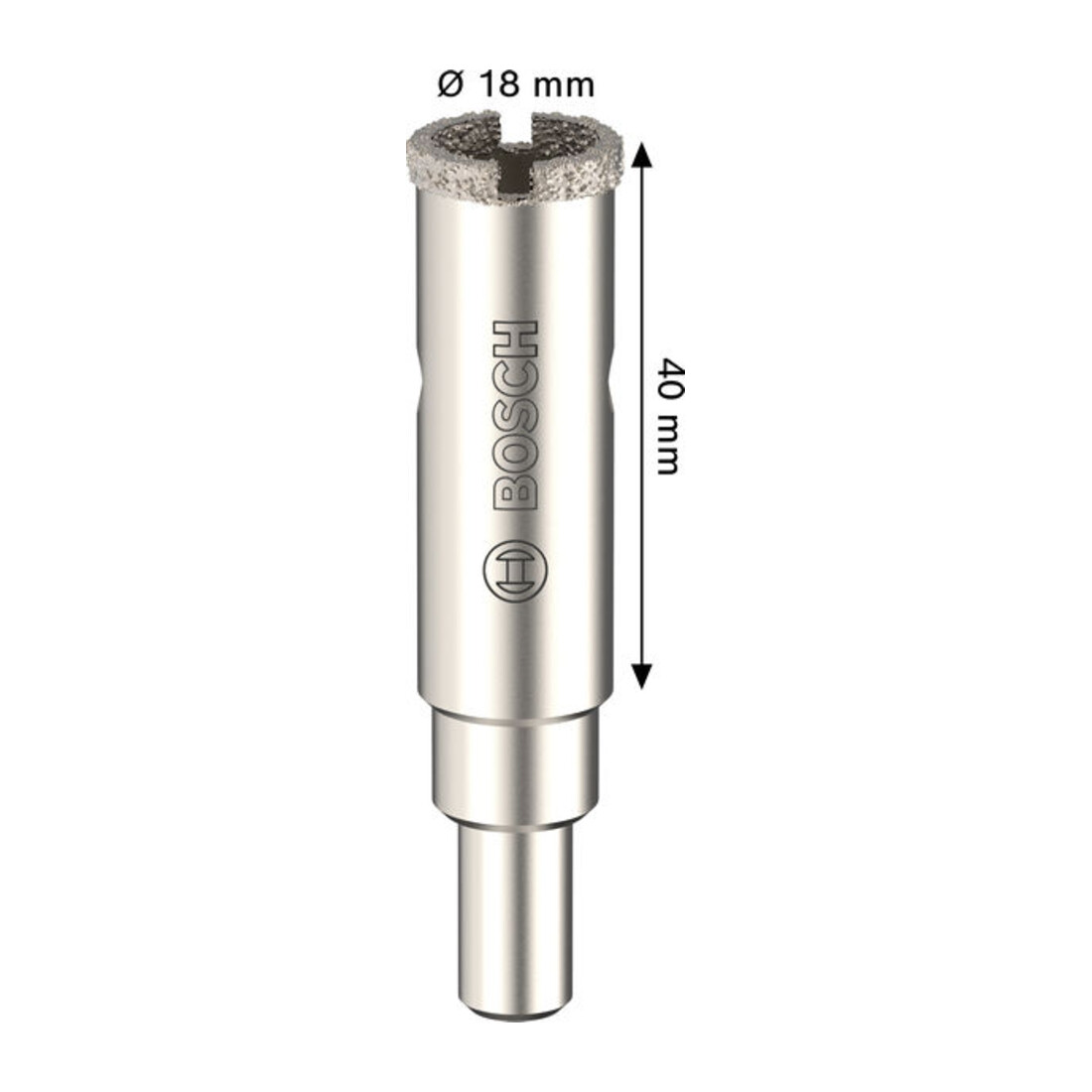 Bosch Sega a tazza per piastrelle con supporto a innesto, 18 x 40 mm