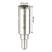 Bosch Sega a tazza per piastrelle con supporto a innesto, 22 x 40 mm-5