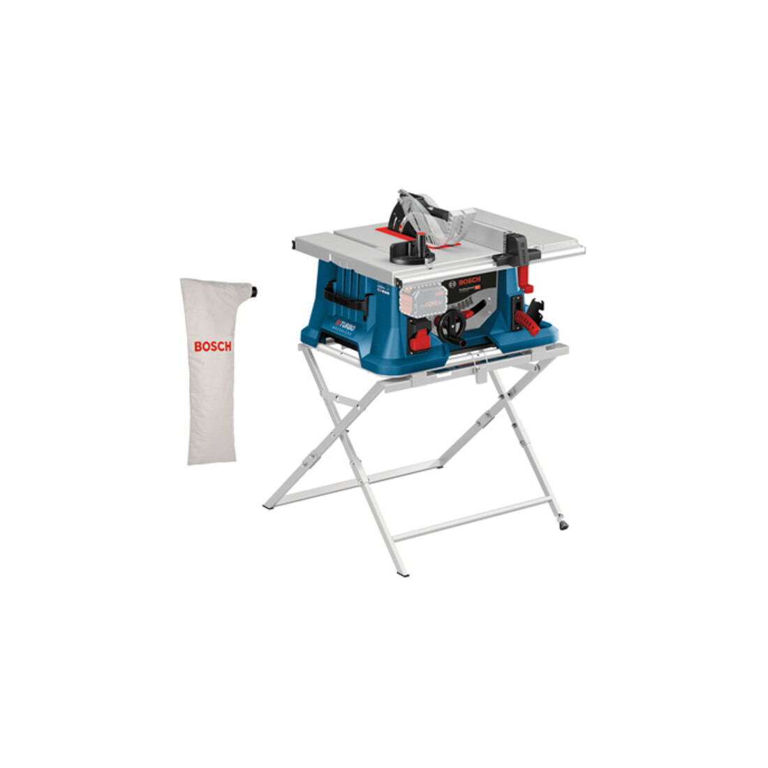 Bosch Sega circolare da banco a batteria BITURBO GTS 18 V-216 con tavolo da lavoro GTA 560 Professional