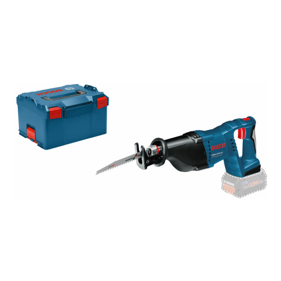 Bosch Sega frontale a batteria GSA 18 V-LI Solo Version L-BOXX