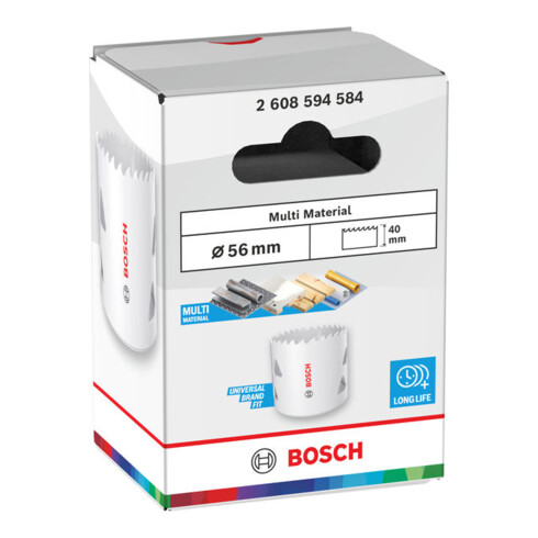 Bosch Seghe a tazza multi materiale con filettatura, 56 x 40 mm