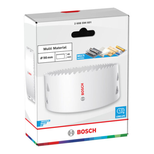 Bosch Seghetto a tazza multi materiale con filetto, 98 x 40 mm