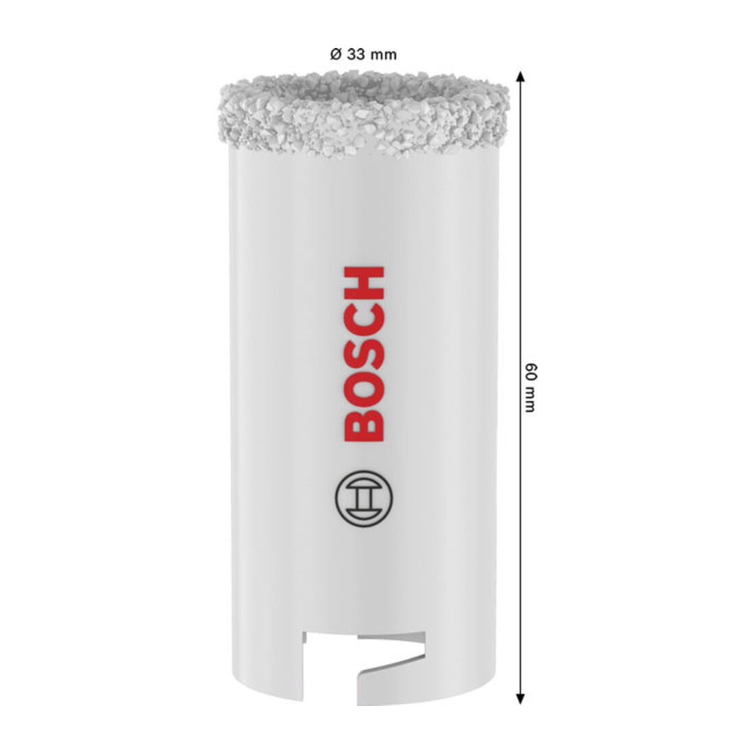 Bosch Seghetto a tazza per mattoni e piastrelle morbide con supporto a innesto, 33 x 60 mm