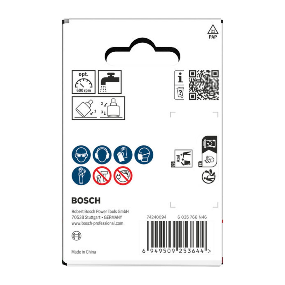 Bosch Seghetto a tazza per piastrelle con supporto, 45 x 40 mm