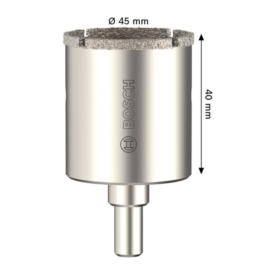 Bosch Seghetto a tazza per piastrelle con supporto, 45 x 40 mm