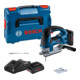 Bosch Seghetto alternativo a batteria GST 18V-155 BC, 2 batterie ProCORE18V 4.0Ah, caricabatterie e L-BOXX-1