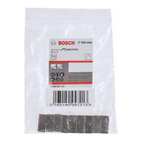 Bosch Segmente für Diamantbohrkrone Standard for Concrete 102 mm 9, 10 mm