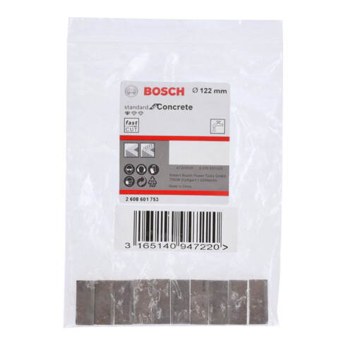 Bosch Segmente für Diamantbohrkrone Standard for Concrete 122 mm 10 10 mm