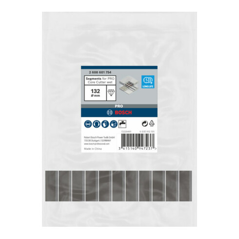 Bosch Segmente für Diamantbohrkrone Standard for Concrete 132 mm 11 10 mm