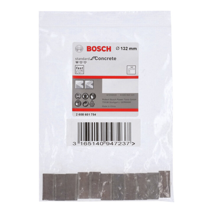 Bosch Segmente für Diamantbohrkrone Standard for Concrete 132 mm 11 10 mm