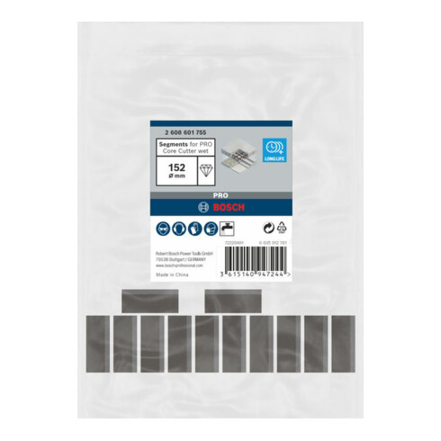 Bosch Segmente für Diamantbohrkrone Standard for Concrete 152 mm 12 10 mm