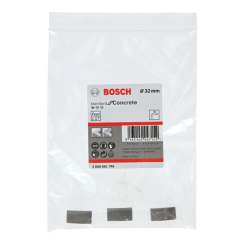 Bosch Segmente für Diamantbohrkrone Standard for Concrete 32 mm 3, 10 mm
