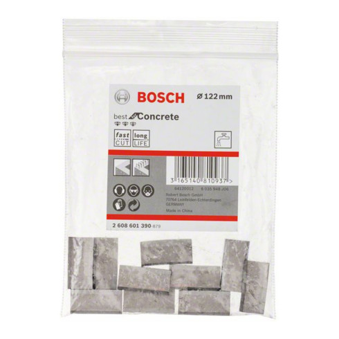 Bosch Segmente für Diamantbohrkronen 1 1/4" UNC Best for Concrete 10 122 mm 10
