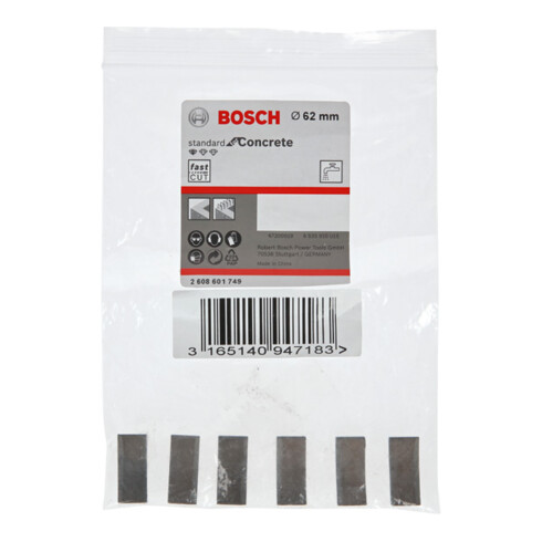 Bosch Segmente für Diamantbohrkronen 1 1/4" UNC Standard for Concrete 6 10 mm