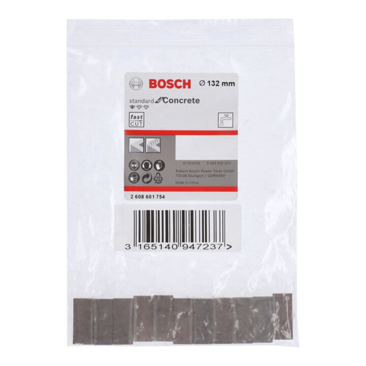 Bosch segmenten voor diamantboorkroon Standard for Concrete 132 mm 11 10 mm