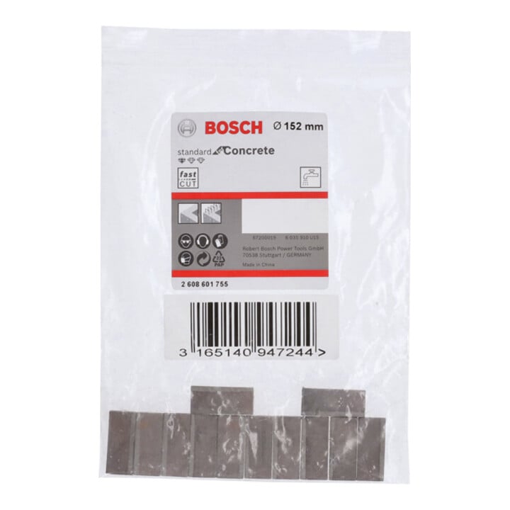 Bosch segmenten voor diamantboorkroon Standard for Concrete 152 mm 12 10 mm