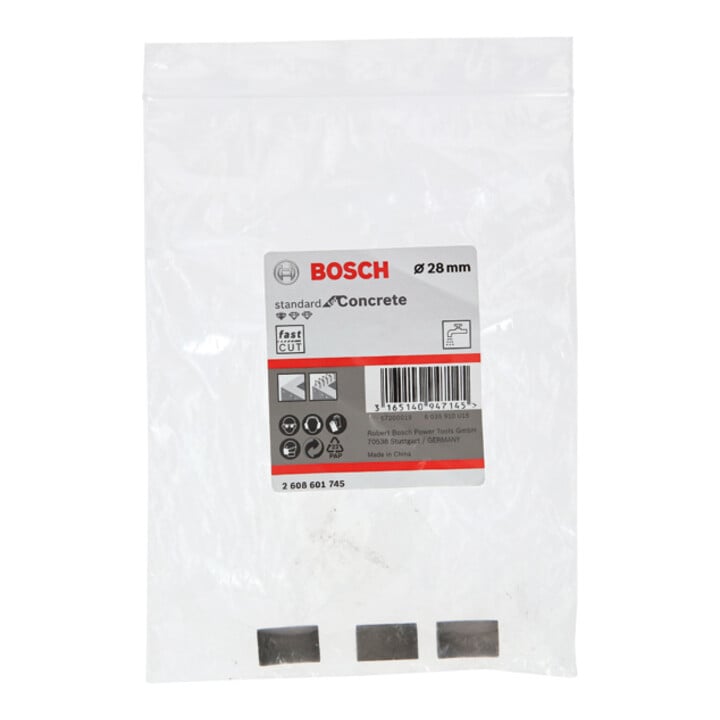 Bosch segmenten voor diamantboorkroon Standard for Concrete 28 mm 3, 10 mm