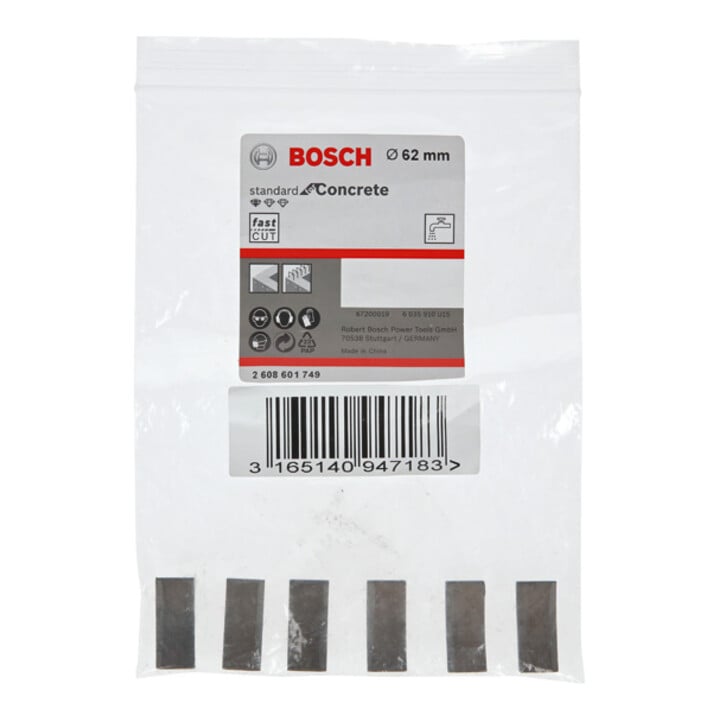 Bosch segmenten voor diamantboorkroonkroon 1 1/4" UNC Standard for Concrete 6 10 mm
