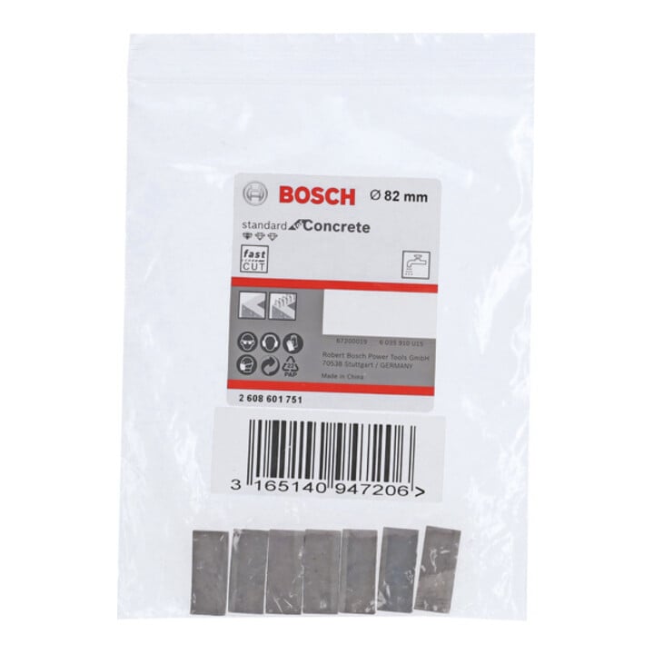 Bosch segmenten voor diamantboorkroonkroon Standard for Concrete 102 mm 7, 10 mm