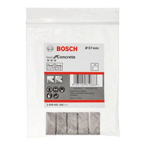 Bosch segmenten voor diamantboren 1 1/4" UNC Best for Concrete 5 57 mm 5