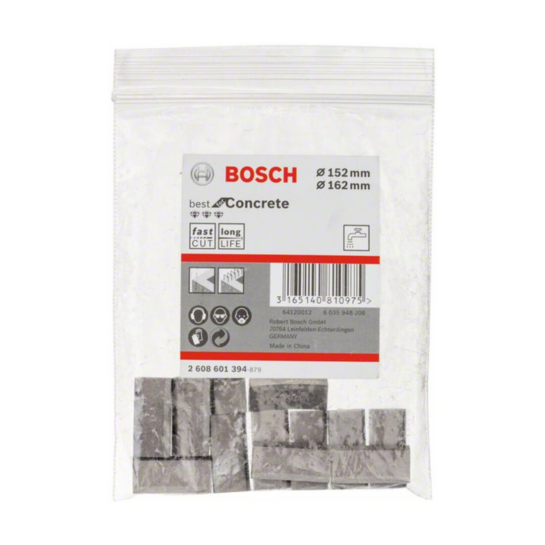 Bosch Segmenti per corone diamantate 1 1/4" UNC Best for Concrete, 12 162mm 12