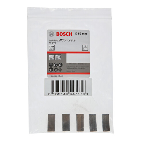 Bosch Segmenti per corone diamantate Standard for Concret, 52mm 5, 10mm