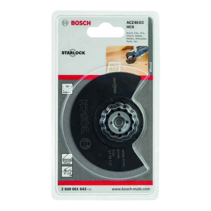 Bosch Segmentsägeblatt ACZ 85 EC Wood, HCS, 85 mm