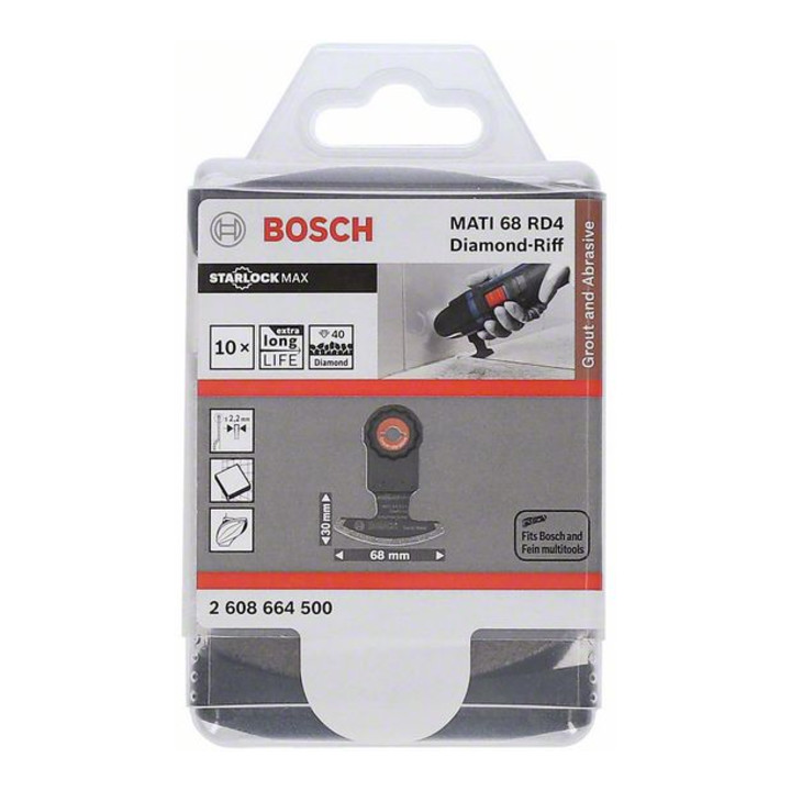 Bosch Segmentsägeblatt Diamant-RIFF MATI 68 RD4, 68 x 30 mm, 10er-Pack