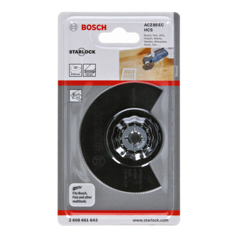 Bosch segmentzaagblad ACZ 85 EC hout, HCS, 85 mm