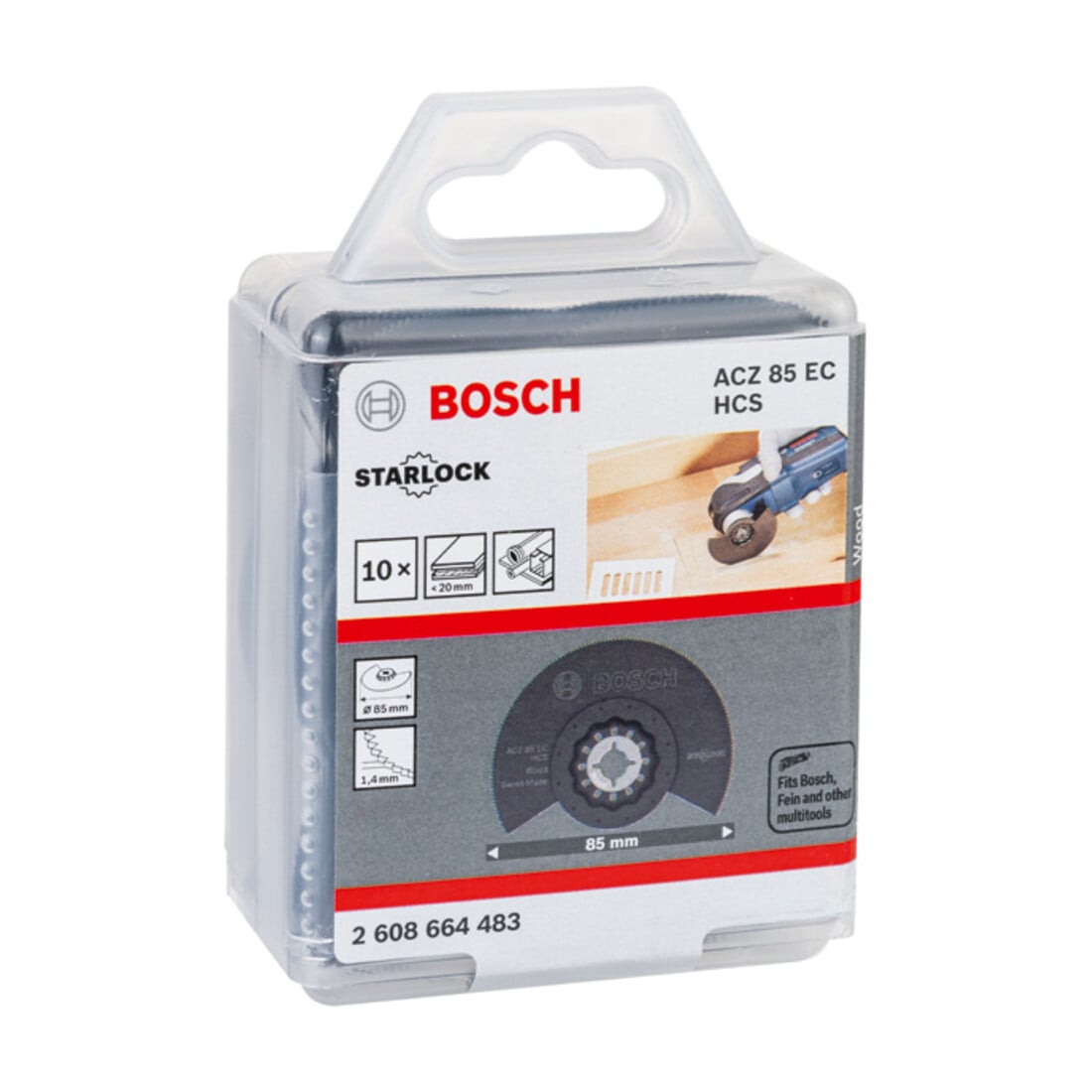 Bosch segmentzaagblad ACZ 85 EC hout, HCS, 85 mm
