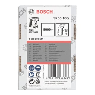 Bosch Senkkopfstift SK50 1.2 mm galvanisch verzinkt