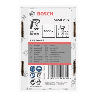 Bosch Senkkopfstift SK50 1.2 mm galvanisch verzinkt