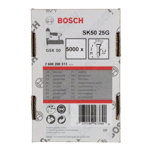 Bosch Senkkopfstift SK50 1.2 mm galvanisch verzinkt