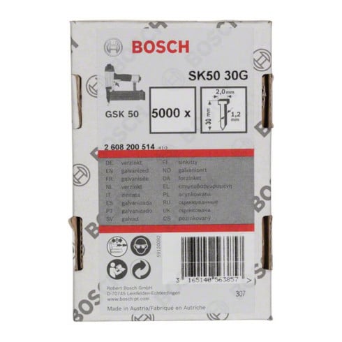 Bosch Senkkopfstift SK50 1.2 mm galvanisch verzinkt