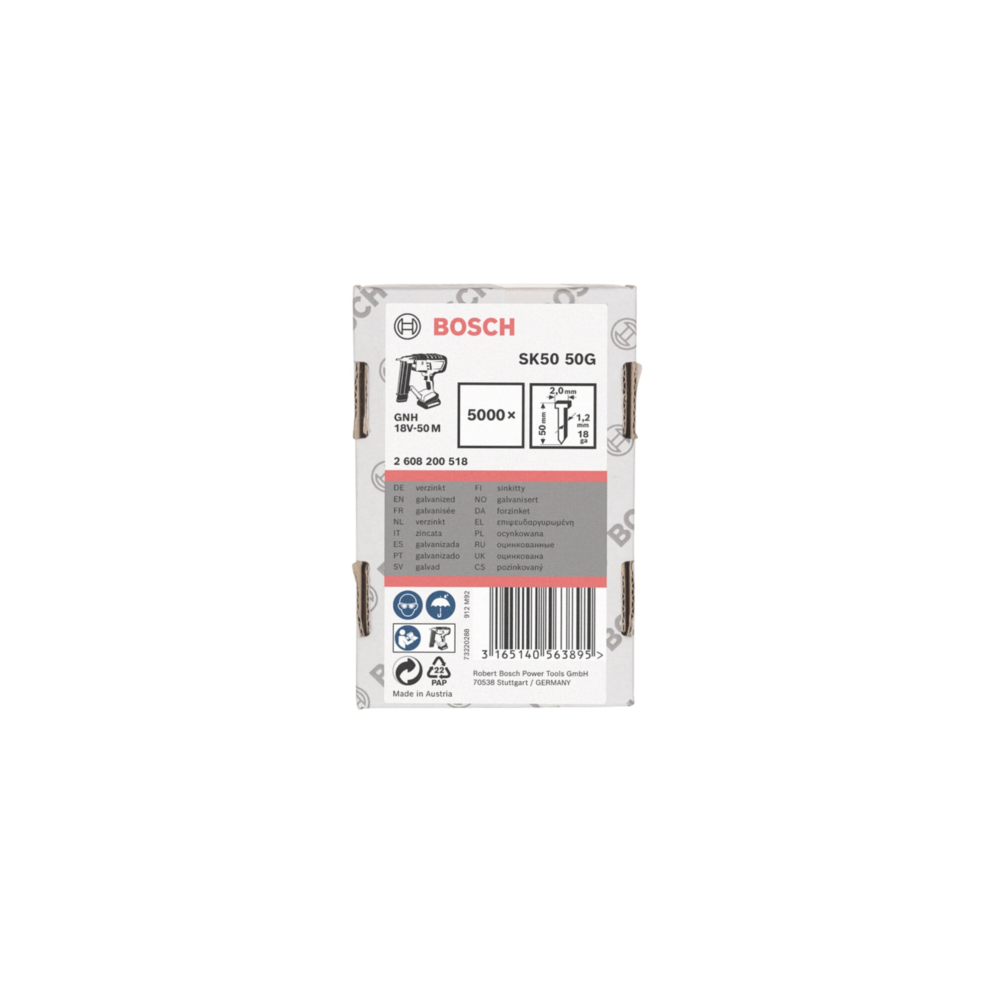BOSCH Senkkopf-Stift SK50 50G 1,2 mm 50 mm verzinkt