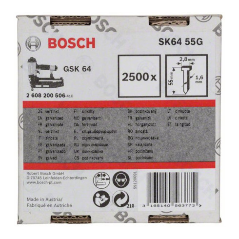 Bosch Senkkopf-Stift SK64 55G 1,6 mm 55 mm verzinkt