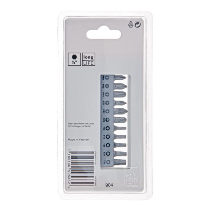 Bosch Set compact de 11 embouts de vissage extra durs avec porte-embout