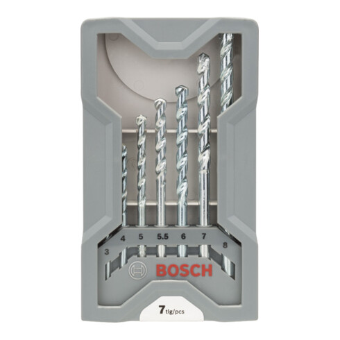 Bosch Set da 7 pezzi di punte per muratura CYL-1, 3/4/5/5,5/6/7/8 mm