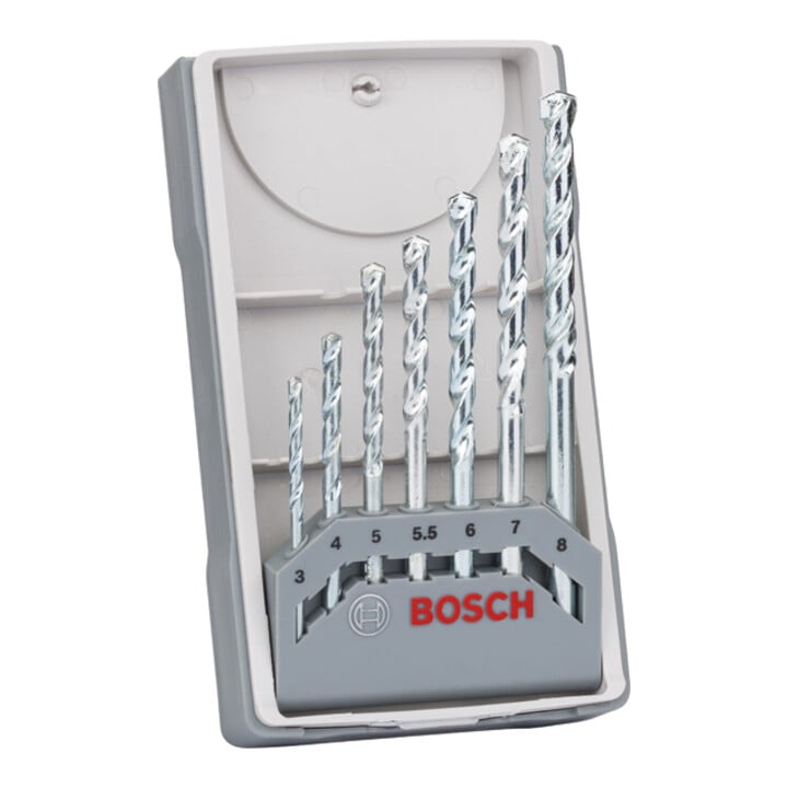 Bosch Set de 7 forets CYL-1 pour maçonnerie, 3/4/5/5,5/6/7/8 mm