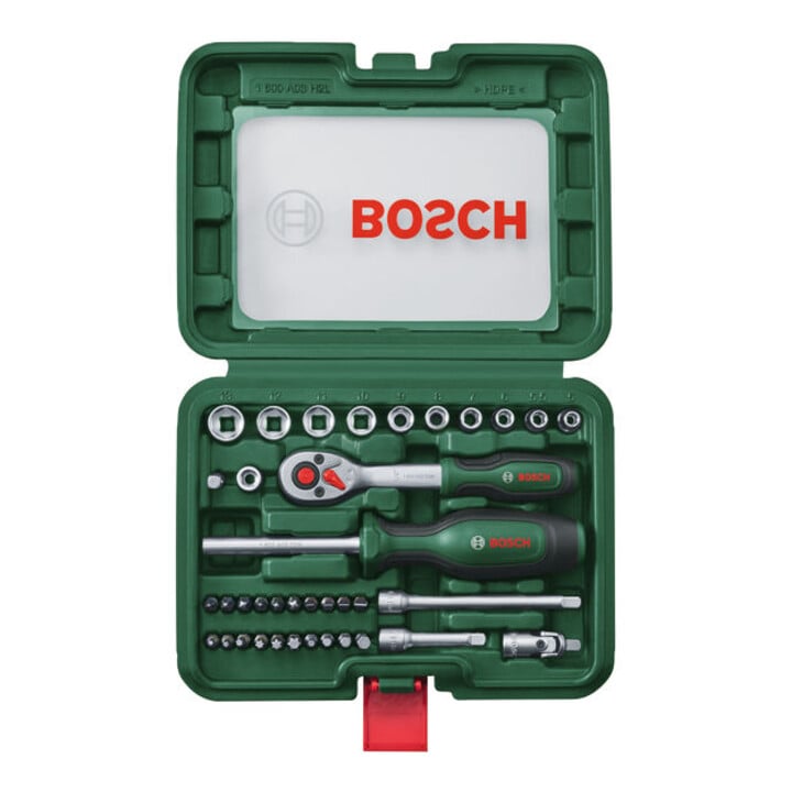 Bosch Set de cliquets 1/4" 37 pièces Outils à main