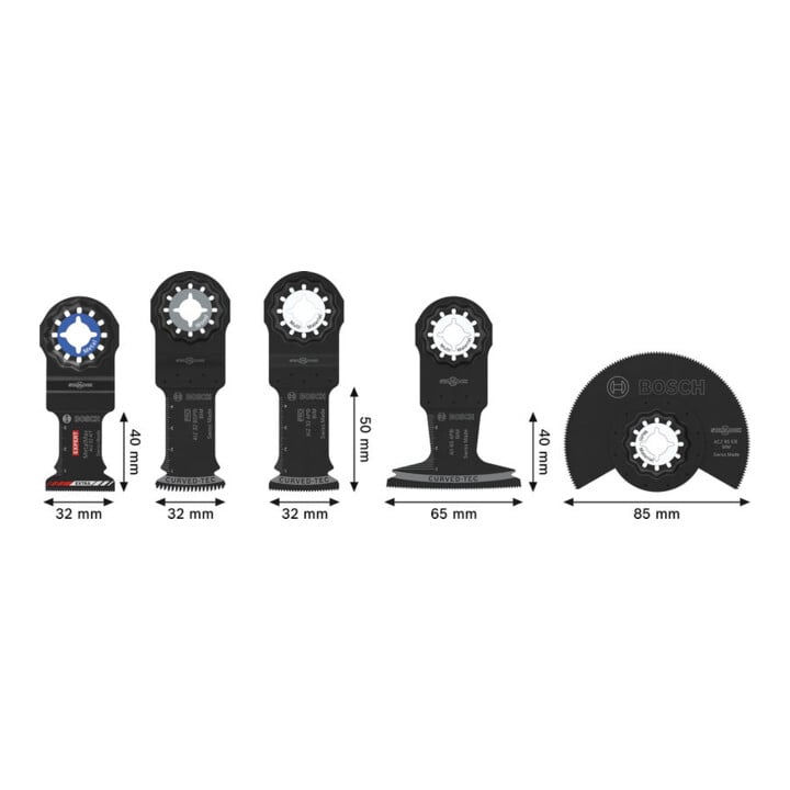 Bosch Set de découpe, 5 pièces, présentoir comptoir