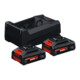 Bosch Set de démarrage Batterie/Chargeur 2x EXBA18V-40 + GAL 12V/18V-80; C-1