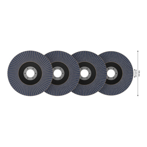 Bosch Set de disques abrasifs à lamelles, 125 mm, T27