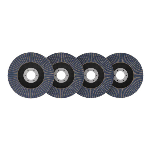 Bosch Set de disques abrasifs à lamelles X451, 115 × 22,23 mm, K40/K60/K80/K120, Z29, 15 pcs