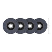 Bosch Set de disques abrasifs en éventail, 125 mm, T29-4