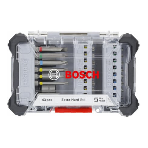 Bosch Set de embouts de vissage Extra Dur, exposant, 43 pcs