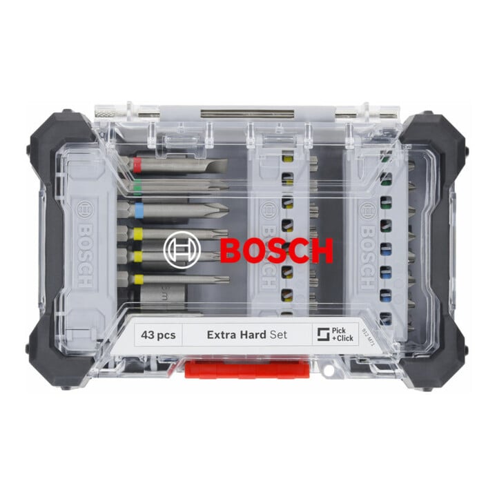 Bosch Set de embouts de vissage Extra Dur, exposant, 43 pcs